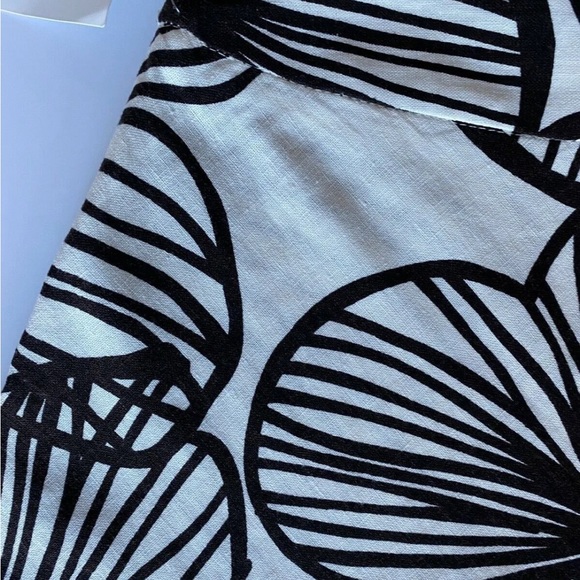 ZARA Linen Blend A-Line Skirt Size S Large Floral Print - Picture 4 of 4